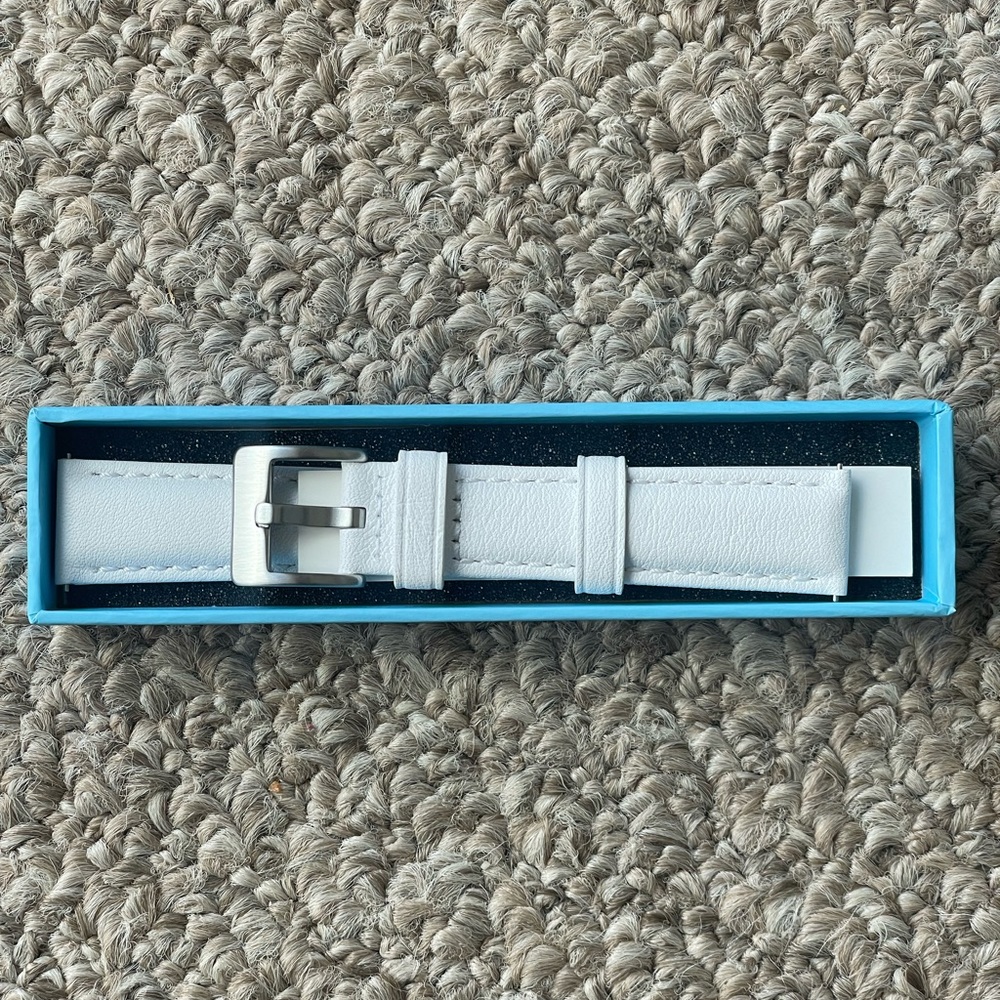 Barton white leather 18mm quick release